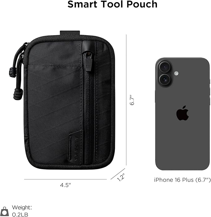 ALPAKA Admin Pouch Pro - Small Tool Pouch with Smooth Zipper, Weatherproof Storage for Electronics, Cables, EDC Organizer, Travel Accessories