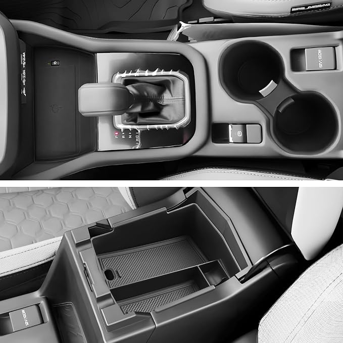 SKTU 3Pcs for 2025 Subaru Forester Center Console Organizer 2025 Forester Console Tray Subaru Forester 2025 Accessories Cup Holder 2025 Forester Wireless Charging Pad with Coin Holder
