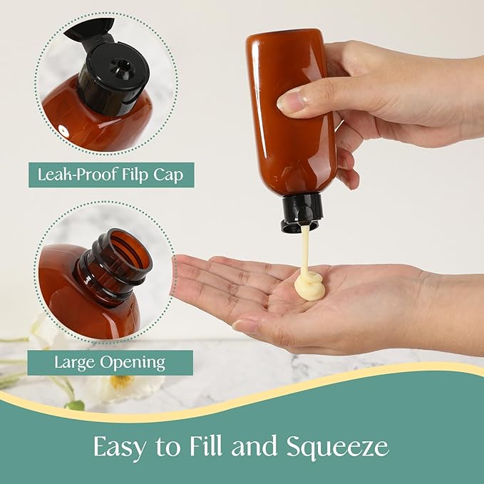 5 Pack Travel Bottles for Toiletries, 3.4oz TSA Approved Travel Size Containers, Leak Proof Refillable Travel Accessories for Shampoo Conditioner, Plastic Travel Bottles with Toiletry Bag and Label.