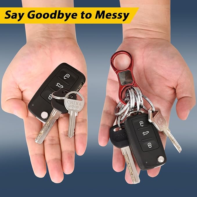 DAYGOS Key Chain - Quick Release Keychain with 8 Key Rings - Heavy Duty Car Keychains Organizer