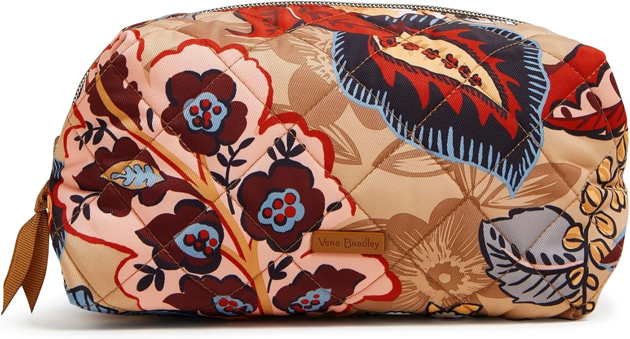 Vera Bradley Women's Performance Twill Medium Cosmetic Makeup Organizer Bag
