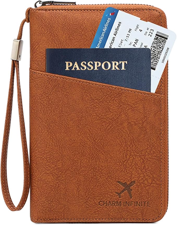 Family Passport Holder for Travel Women and Men RFID Passport Holder with Card Slots Holder Passport Case Passport cover Passport Wallet Travel Essentials and Accessories