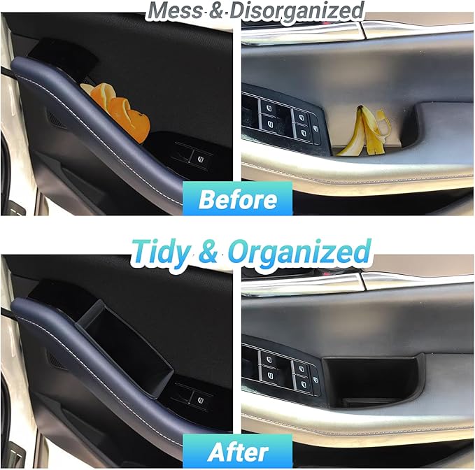 Center Console Organizer Compatible with 2020-2025 Mazda CX-30 Accessories, 3PC Armrest Tray, Secondary Storage Compartment ＆ Door Handle Storage Pocket Insert Accessories