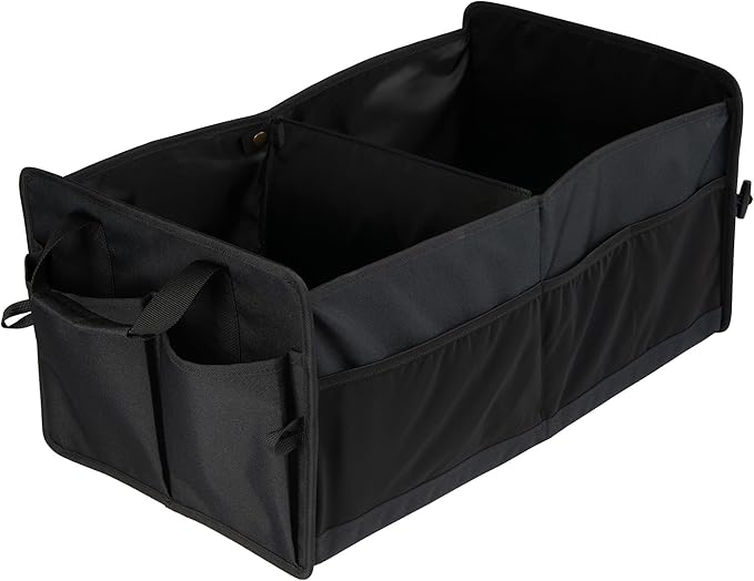 Carhartt Universal Collapsible Cargo Trunk Organizer, Portable Accessory Storage Organizer for Automotive, SUV, Trucks & Cars, Black, One Size