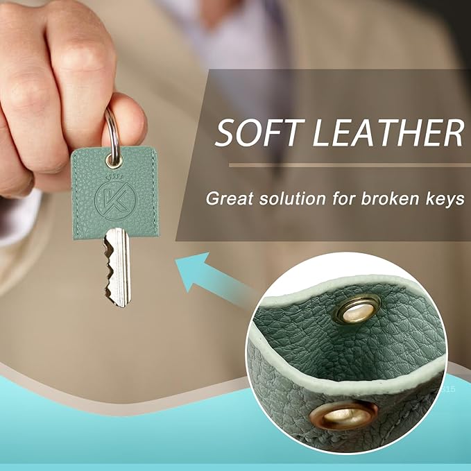 Soft Leather Key Sleeve, 3pcs Keychain Key Fod, Protector for Broken Car Keys