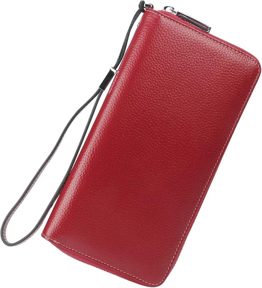 Lavemi Small Compact Women Wallet RFID Blocking Genuine Leather Bifold Purse with ID Windows