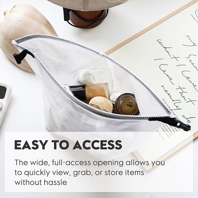 Sea Team 2-Pack Waterproof Travel Toiletry Bag, Makeup Organizer & Storage Pouch - Clear EVA Material, Large Opening, Portable Handle for Travel, Gym, Swimming, Daily Use