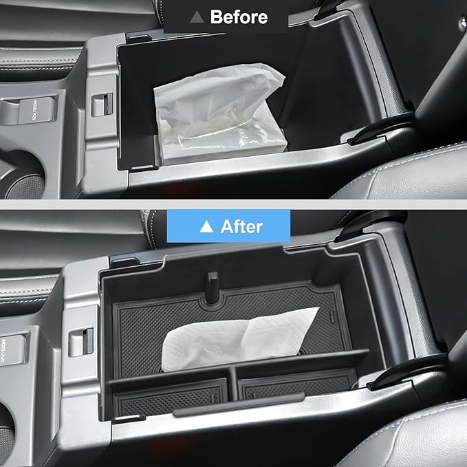 2024 2025 2026 Crosstrek Accessories Center Console Organizer for Subaru Crosstrek (Premium/Sport/Limited/Wilderness),2025 Crosstrek&Impreza Console Tray Insert Organizer with Tissue Box Holder