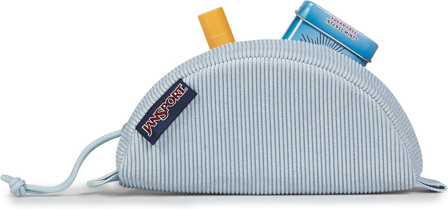 JanSport Luna Blue Compact Minimalist Semicircular Pouch