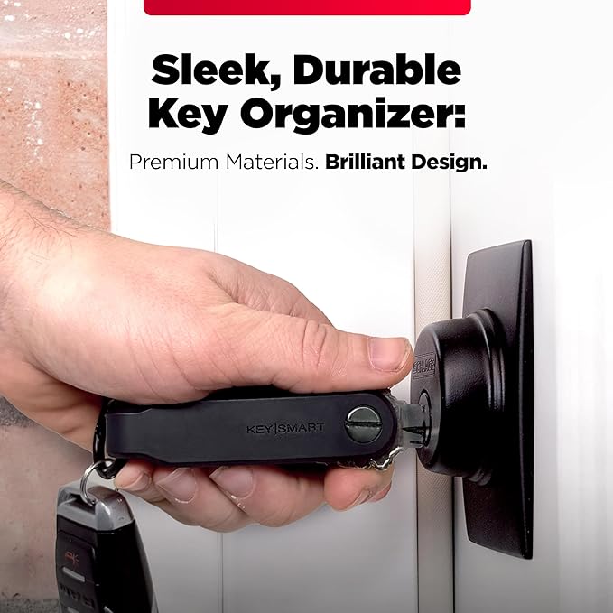 KeySmart Loop - Keychain Key Holder, FKM Silicone Compact Key Organizer for Key Chain, Clutter-Free Compact EDC Key Chains
