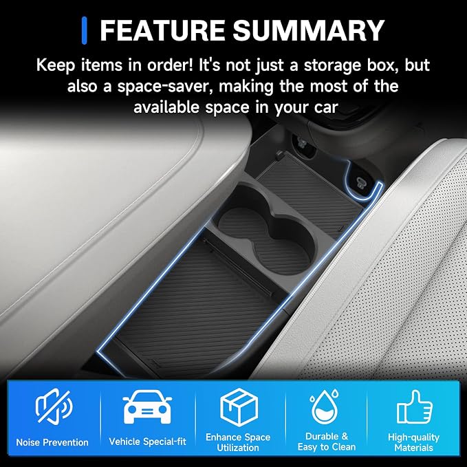 SXCY for 2025 2026 Hyundai Ioniq 5 Under Console Organizer [Not for Ioniq 5 N] for 2025 2026 Hyundai Ioniq 5 Accessories 2025 2026 Ioniq 5 Under Console Lower Organizer Tray 2026 Ioniq 5 Accessories