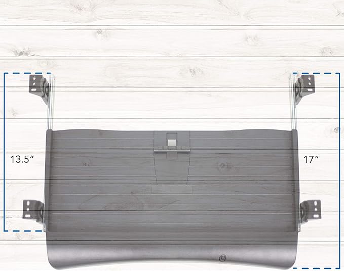 Mount-It! Keyboard Tray Under Desk with Adjustable Mouse Platform – Easy-Glide Sliding Drawer Under Desk Slide Out – Ergonomic Under Key Board Shelf for Office, Gaming, and Workstations