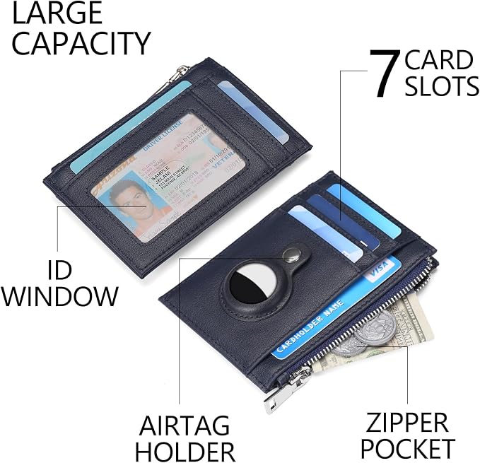 FALAN MULE Slim Minimalist Front Pocket Wallet, RFID Blocking Card Holder Wallet