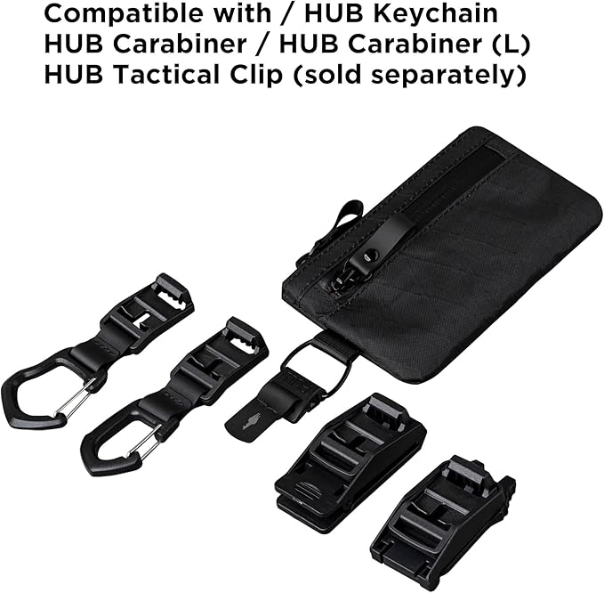 ALPAKA Zip Pouch Black X-Pac- RFID-Blocking Small Cash and Card Zip Wallet with Carbon Neutral, Weatherproof Fabrics, YKK Zipper, EDC Pouch for Men Travel
