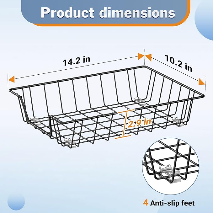 Gawerk Letter Desk Tray Organizer, A4 File Tray Magazine Files Storage Basket Organizer Bin (4)
