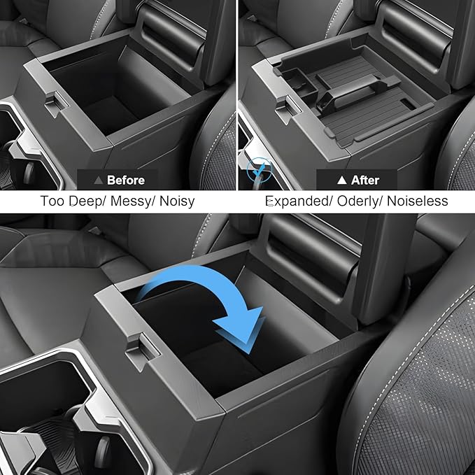 2025 2026 4Runner Center Console Organizer for Toyota 4Runner (All Trims), with Small Handle&Coin Holder, Durable ABS Plastic Console Tray Insert 2026 2025 4Runner Interior Accessories