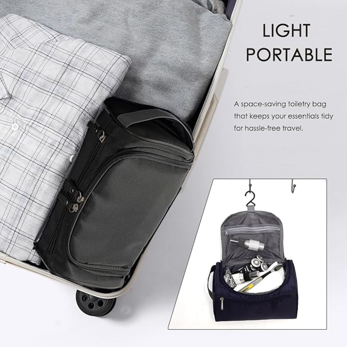 Tumecos Toiletry Dopp Kit Travel Electronics Organizer Shaving Accessories Bag