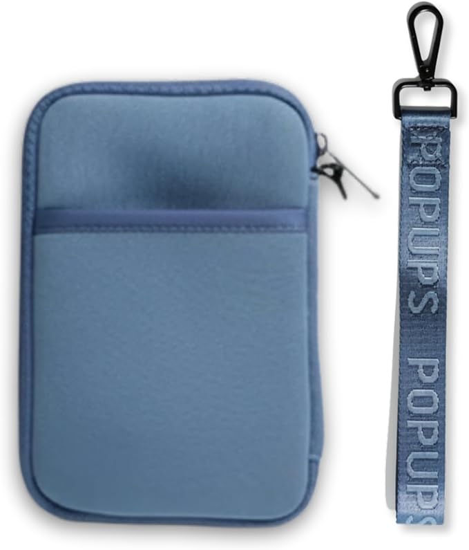 POPUPS Passport Travel Wallet for Women - Large Multiple Document Organizer and Holder with Wristlet (Stormy Blue)