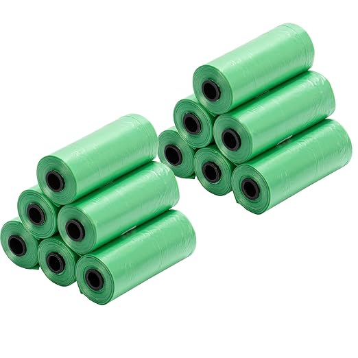 Ginsco 0.8 Gallons Disposable Trash Bags for Mini Car Trash Can, Portable Small Car Garbage Bags, Cars Accessories, Mini Trash Bags, Plastic Trash Bag for Cars/Home/Office (12 Rolls/180 Counts) Green