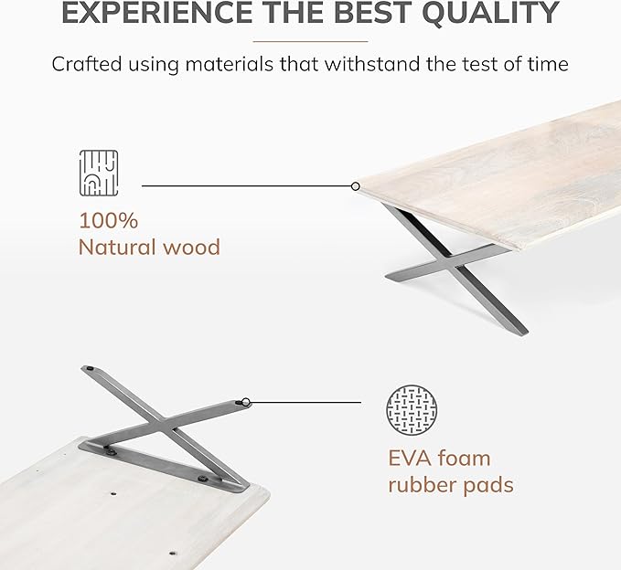 Anji Mountain Monitor Stand - Desktop Organizer & Laptop Riser, Ergonomic Monitor Riser, Space-Saving Monitor Stand for Desk, Durable Construction, Easy Assembly, Ideal for Home & Office,White Wash