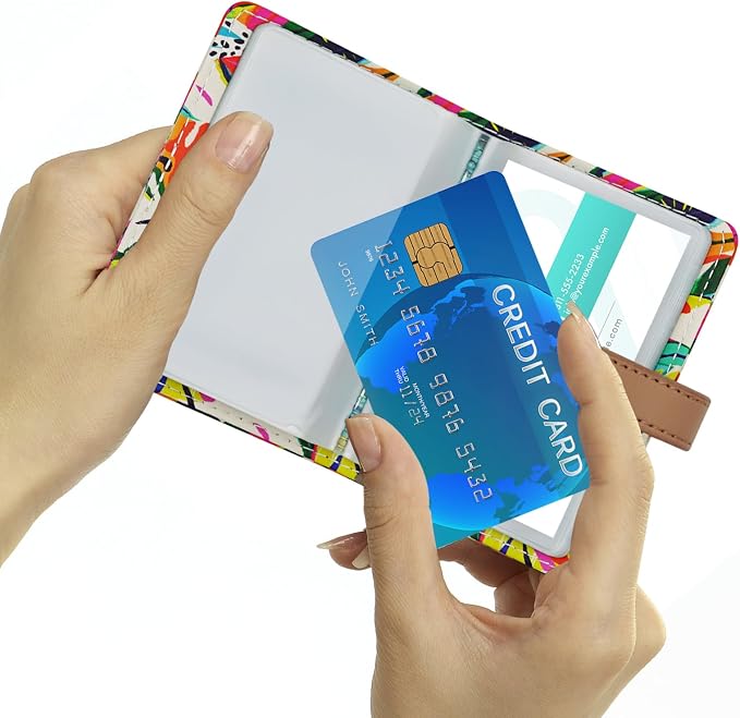 Credit Card Holder with 26 Suitable Slot, ID Card Case PU Leather Wallet for Women Men Business Organiser Pocket (Totem)