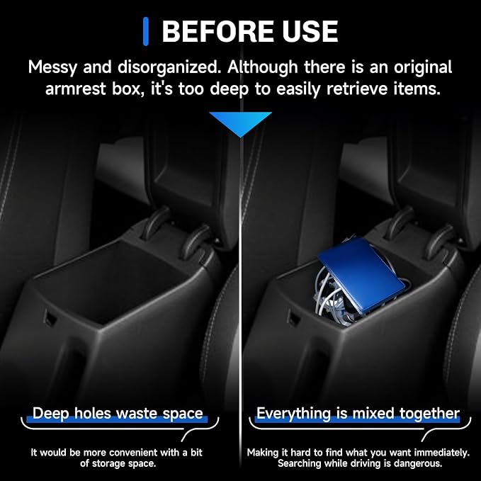 SXCY for 2025 2026 Hyundai Venue Center Console Organizer for 2020-2024 2025 2026 Hyundai Venue Accessories for 2025 2026 Hyundai Venue Console Organizer Armrest Console Tray
