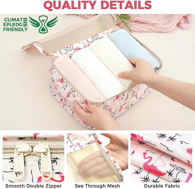 BAGAIL 9 Set Packing Cubes with Packing List Luggage Packing Organizers for Travel Accessories