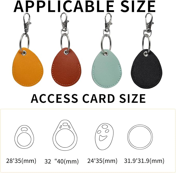 8 Pcs of Pu Leather Keychain Key Holder,Leather Key Fob,Fob Holder,4 Color Options,Small and Light,Easy To Carry,Widely Used in Key Id Key Card Id Card