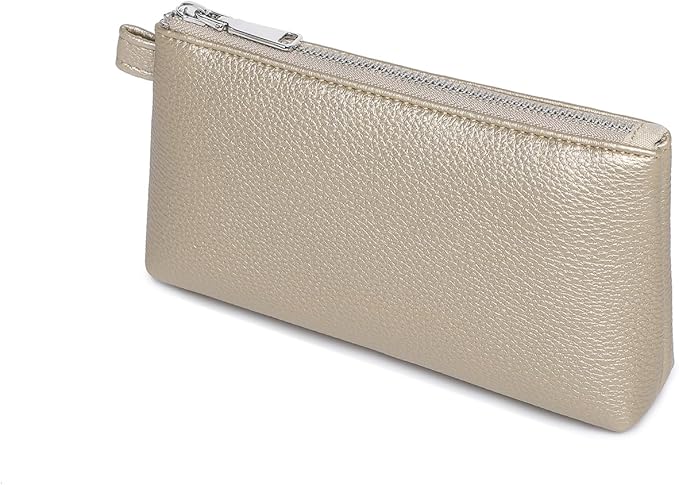 PU Leather Makeup Simple and Convenient Handbag Small Exquisite Storage Bag (PU/Pearl White Tea)