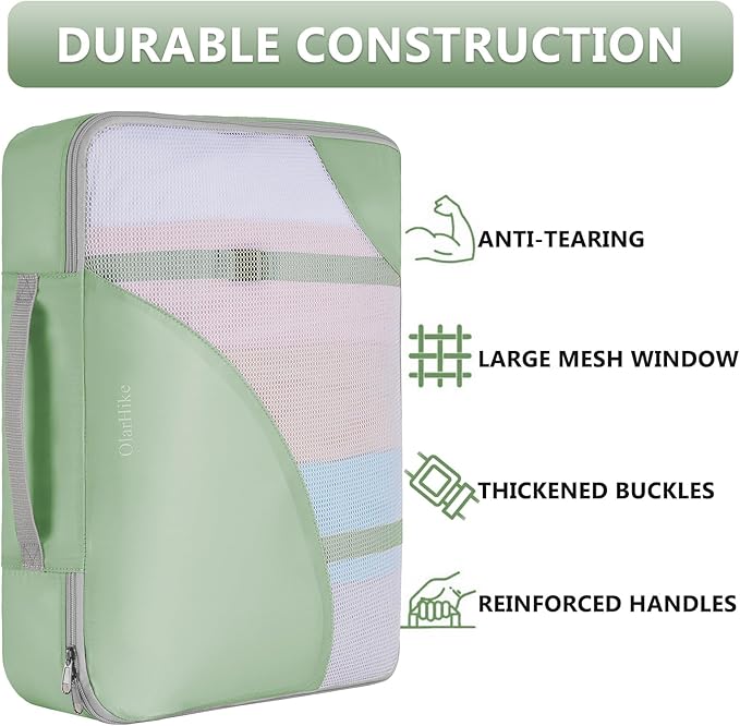 8 Set Packing Cubes for Travel, Gifts for Women Mom,Anti-Tearing Suitcase Organizer,OlarHike Vacation Essentials & Accessories for Cruise Ship