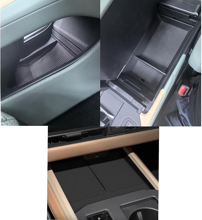 SXCY 3PCS for 2026 Lexus ES Console Organizer+Wireless Charging Mat+Under Console Tray for 2026 Lexus ES Accessories 2026 ES 350e/ES 350h/ES 500e Center Console Tray 2026 ES Armrest Console Organizer