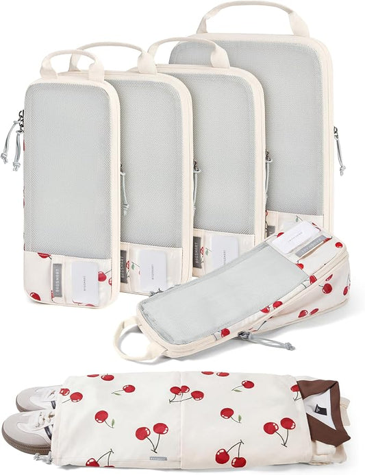 BAGSMART 6 Set /4 Set/2 Set Compression Packing Cubes for Travel, Lightweight Luggage Organizer Bags, Durable Space Saver Bags Travel Essentials