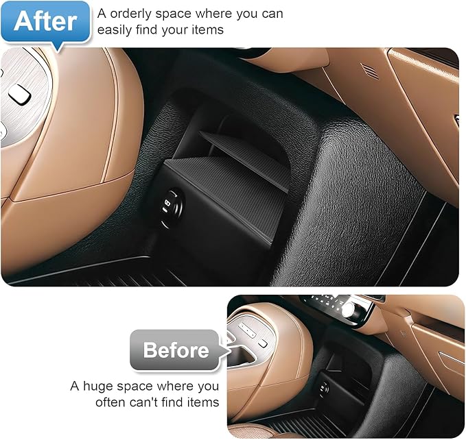 2026 Palisade Center Console Organizer (Lower Front) for Hyundai Palisade (SE/SEL Convenience/SEL Premium/Limited/XRT Pro/Calligraphy), Durable ABS Plastic Tray Insert 2026 Palisade Accessories