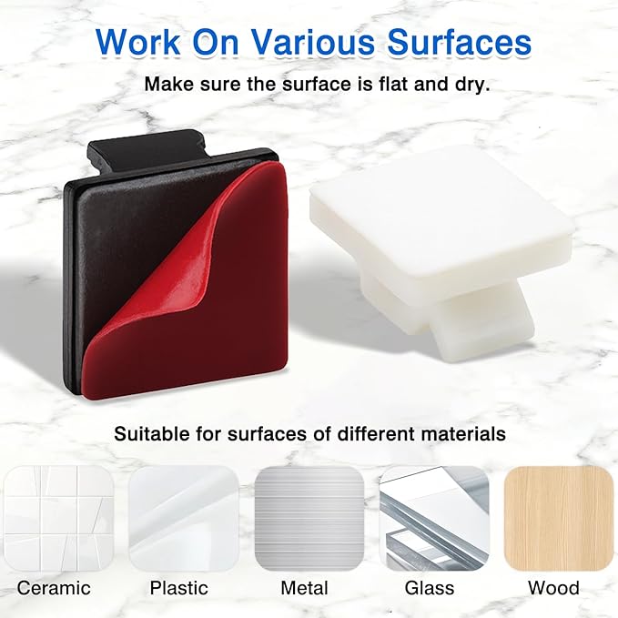 40-Pack Cable Clips with Strong Adhesive – Black & White Cord Holders for Wire Management in Home, Office, and Car