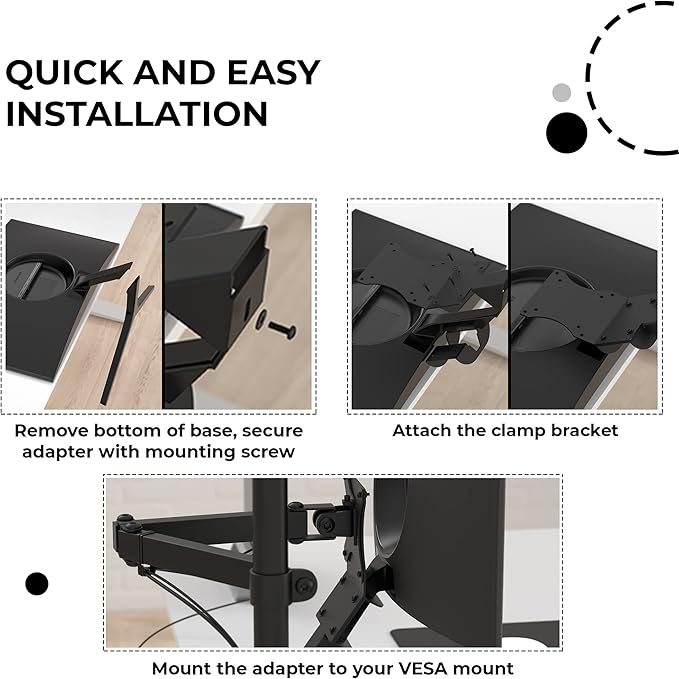 HumanCentric VESA Mount Adapter Compatible with Samsung Curved Monitors 32" CF397 and Samsung 24" CRG5, VESA Adapter Mounts Monitor to VESA Stand, Arm, or Desk Mount, Does Not Work with 27" Monitor