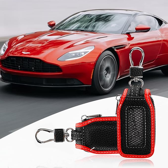2 Pieces Leather Car Key Chain Case Holder Car Key Case Key Fob Protector Car Key Fob Cover Case