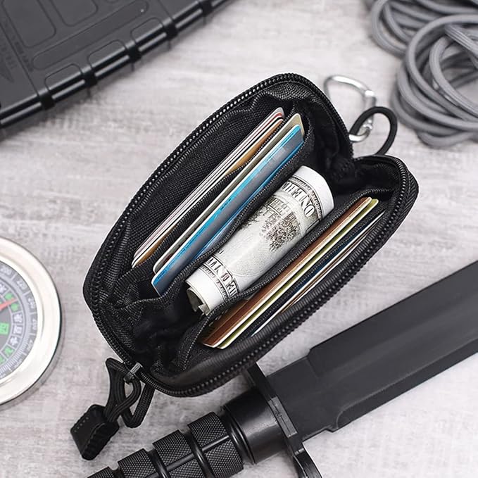 Tactical EDC Pouch, Pocket Organizer, ID Holder, Credit Card Holder for Men
