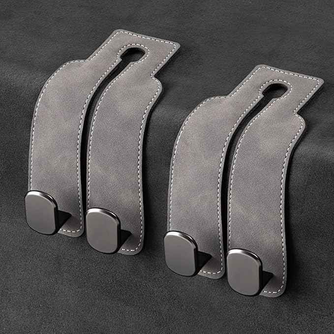4 Pack Car Headrest Hooks for 2014-2022 Land Rover Range Rover Sport， Back Seat Hanger Storage Organizer Vehicle Interior Holder Heavy Duty Metal,Grey
