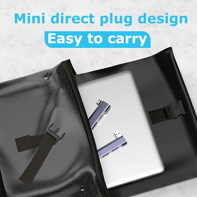 USB Hub for Laptop, USB 3.0 Hub 4-Port, 5Gbps USB Splitter for Laptop, Windows, MacBook, PC, Flash Drives, HDD, Printer, Keyboard, Mouse (Left-Side USB Hub)