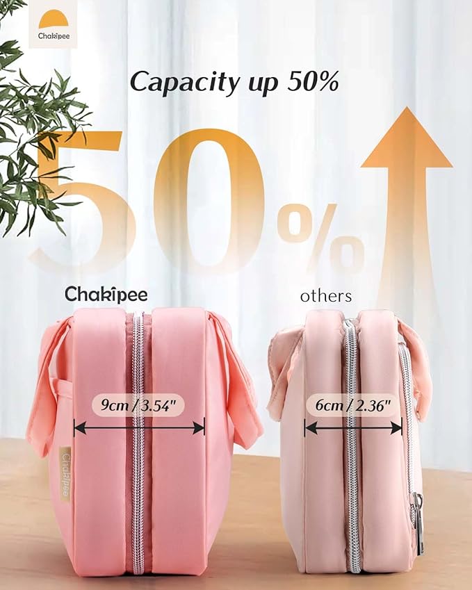 Travel Hanging Toiletry Bag for Women - Waterproof Cosmetic Organizer with Clear Window, Lightweight Bathroom Bags for Essentials, Makeup, Shampoo, Toiletries Dark Pink, Medium