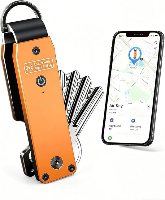 Richboyz Air Keychain for Outdoor Enthusiasts: Lightweight Aluminum GPS Tracker Key Holder for Men & Women