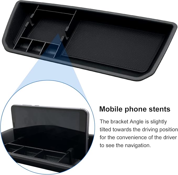 Center Console Organizer fit for VW Atlas and Cross Sport 2018 2019 2020 2021 2022 2023 Interior Storage Box Accessories (Not fit for 2024)