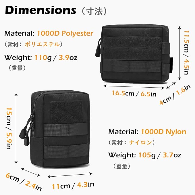 TRIWONDER Tactical Cigarette Pouch Molle Small Military Bag Battery Cigarette Case EDC Utility Card Holder Lighter Slot Mini Cigar Waist Pack