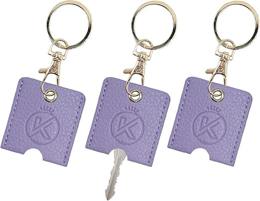 Soft Leather Key Sleeve, 3pcs Keychain Key Fod, Protector for Broken Car Keys