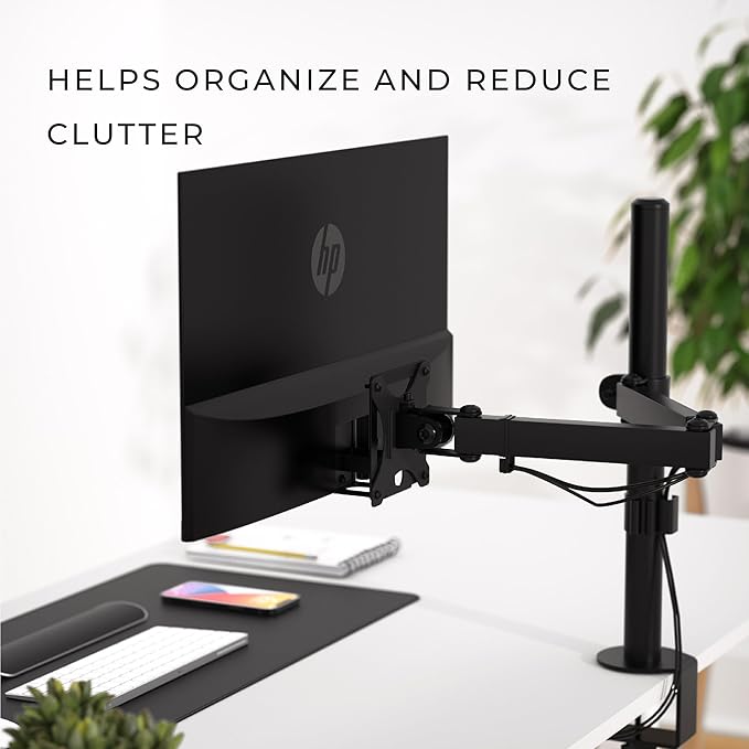 HumanCentric VESA Mount Compatible with HP M24h, M27h, 524sh, 524da and 527sh Monitors, M-Series Models Only, Bracket Mounts Monitor to Stand, Arm, 75x75mm and 100x100mm Pattern, Hardware Included