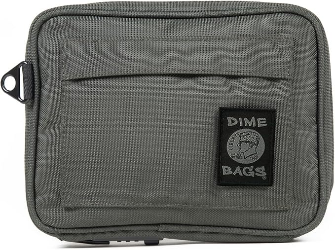 DIME BAGS Lockable Odor Sealing Padded Pouch, 3-Digit Combo Lock & Hidden Storage Pocket, Carbon Lined Scent Protection Boss