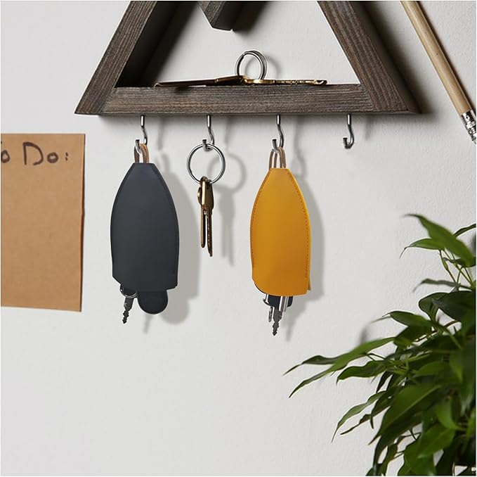 8Pcs Cute Key Fob Case, PU Leather Car Key Case Personalized Pull Out Key Bag Portable Key Pouch for Car Keys