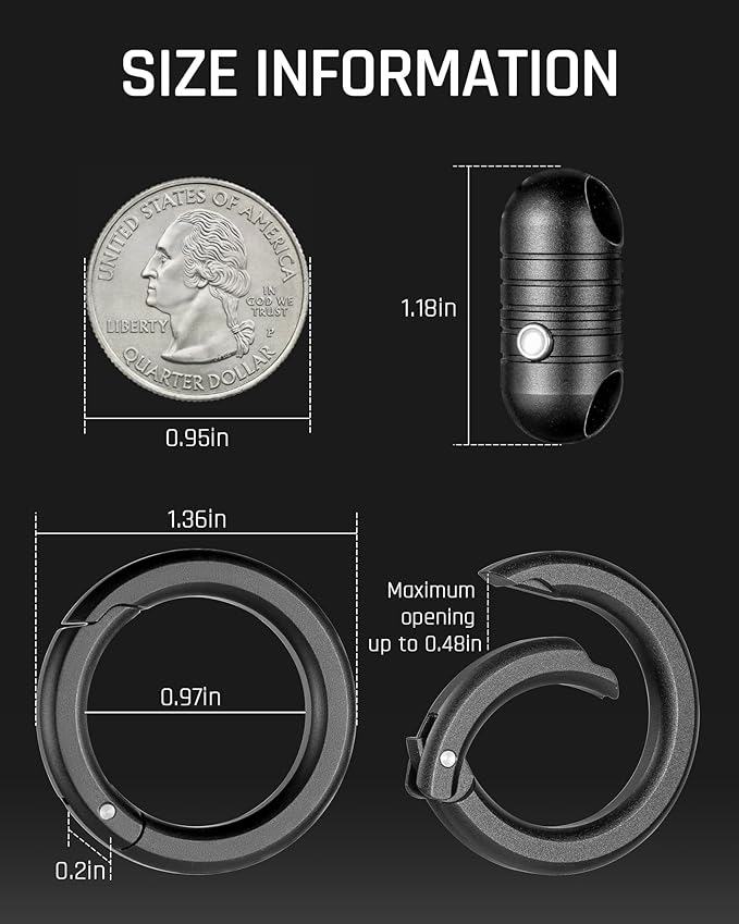 TISUR Quick Release Keychain, Magnetic Key Holder Keyring Connector, Detachable Key Chain Rings for Men Women Car Keys