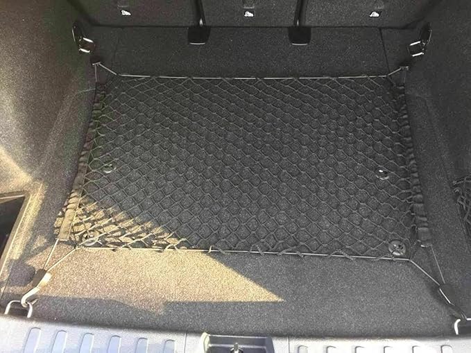 Rear Trunk Organizer Cargo Net for BMW X1 2010-2026 – Floor Style Cargo Net for SUV – Premium Mesh Elastic Car Trunk Organizer Vehicle Carrier Storage – Compatible with X1