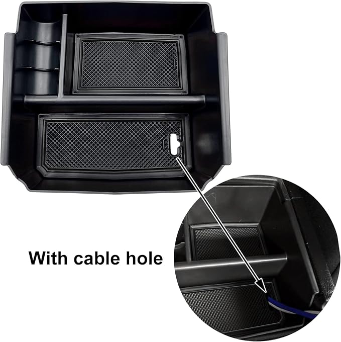 Compatible with Jeep Wrangler JK and JKU Accessories 2011-2018 Center Console Organizer Tray (Black)